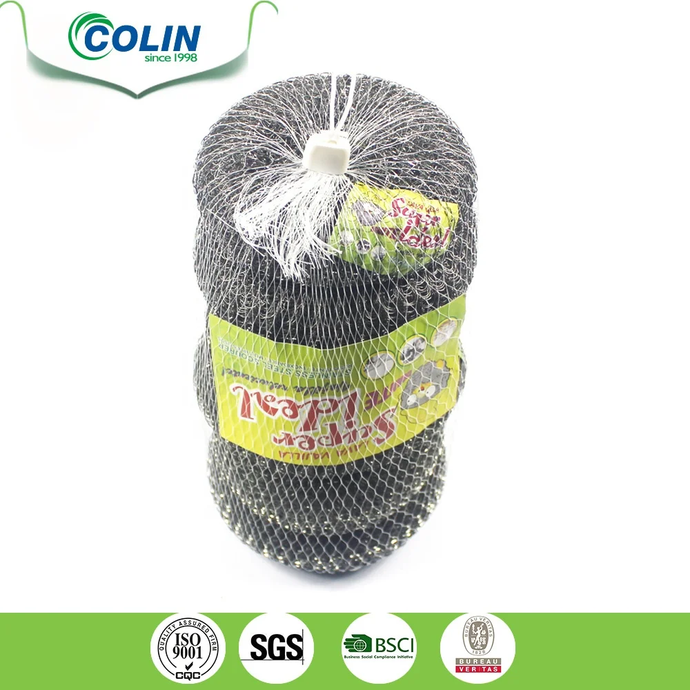 Kitchen Sink Stainless Steel Sponges Scrubbers Wire Cleaning Ball Dish Washing Scrub Pad Metal Scrub Sponge House Cleaning Tool