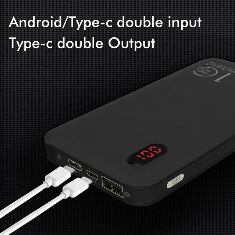 New technology consumer electronics 10000mah fast charging power banks with dual way input