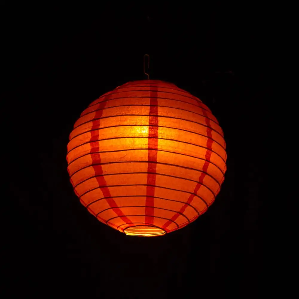 
Wholesale Handmade Hanging White Round Tissue Lamp Led Paper Lantern 