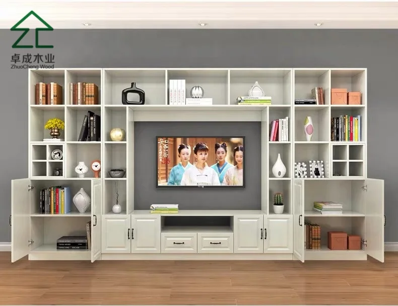 TV cabinet of setting wall an organic whole is contemporary and contracted small family expenses