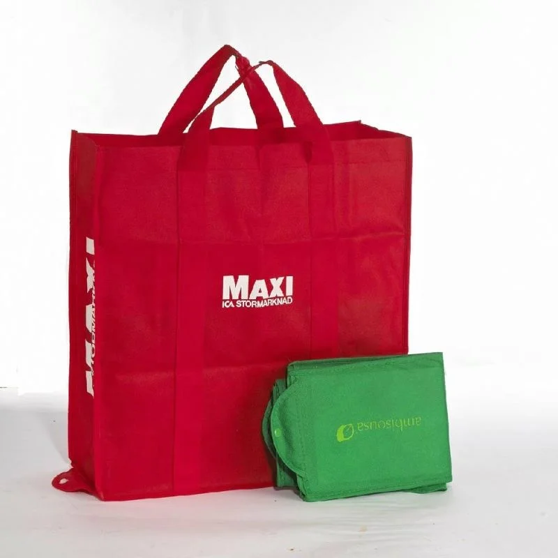 Chinese export Advertising cloth shopping bags with carrying handle
