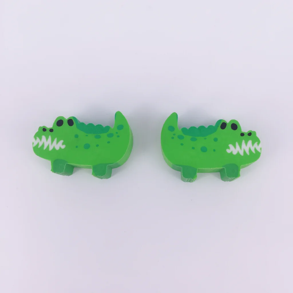2D Colorful Extrusion Fancy Animal Alligator Eraser