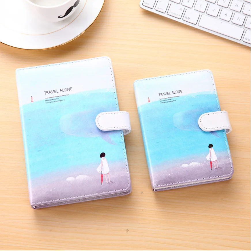 Wholesale Travel Alone Drawing Leather Cover Dairy Book