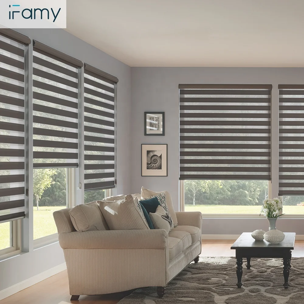 Hot sale Zebra Blind with many color double choose layer day and night blind