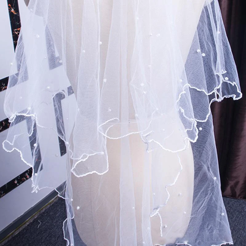 TSHTL003 wholesale new design one layer white veils wedding veils bridal veil