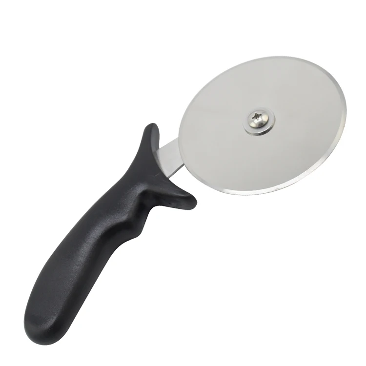 Pizza wheel and slicer knife 10cm Round Stainless Steel pizza cutter blade with customized PP handle
