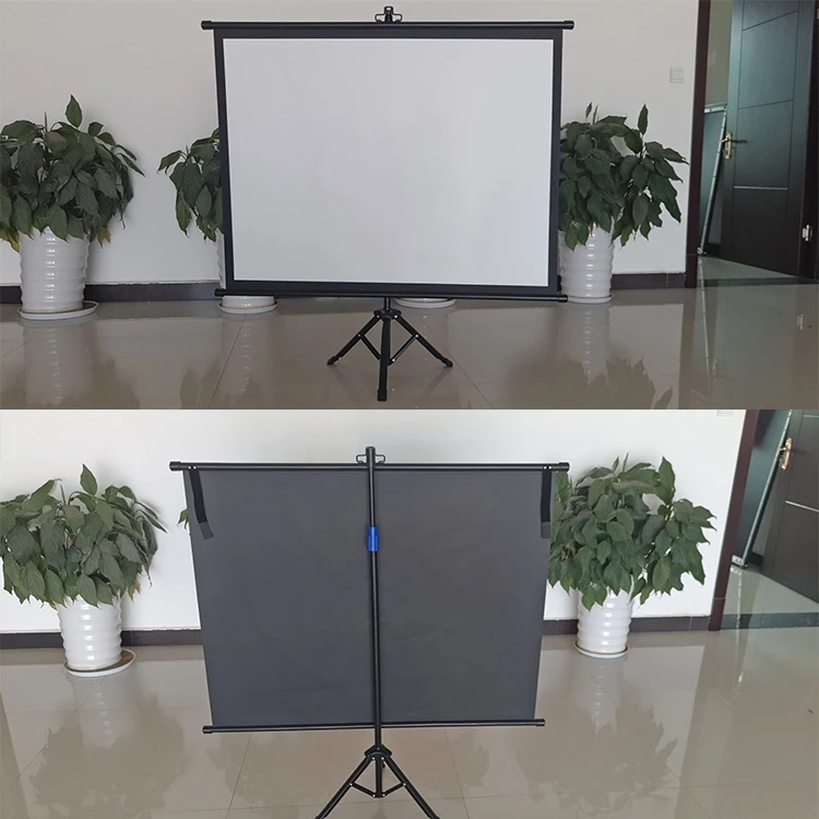 40 inch ultraportable 2 section tripod projection screen foldable mini tripod projector screen