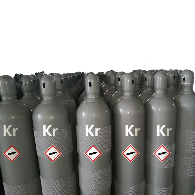 
Factory Supply Inert Gas 99.999% Kr Krypton Gas Price for Light Bulbs Industry 