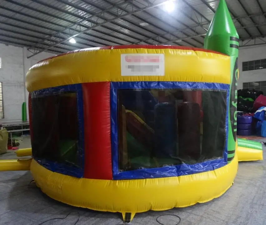 Customized High quality New design Crayon inflatable fun city For Kids