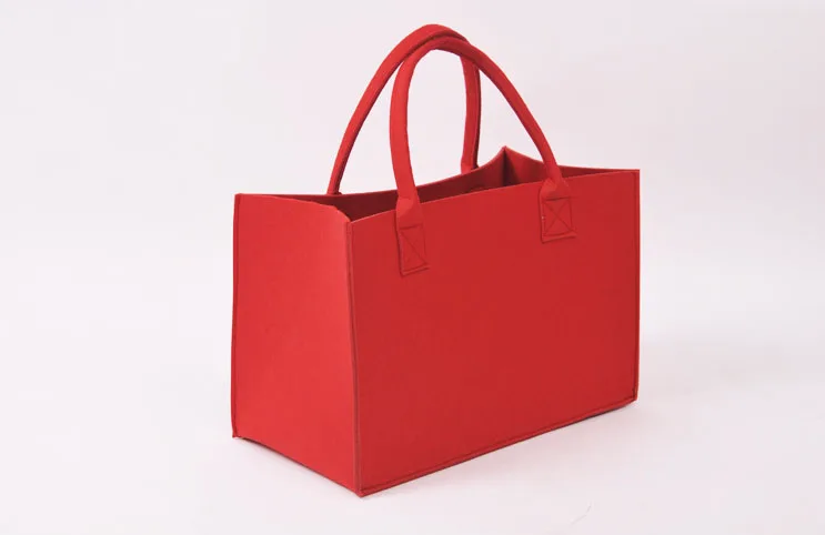 Large Lady Felt Handbag tote bag wholesale felt bags for shopping With Customized Logo