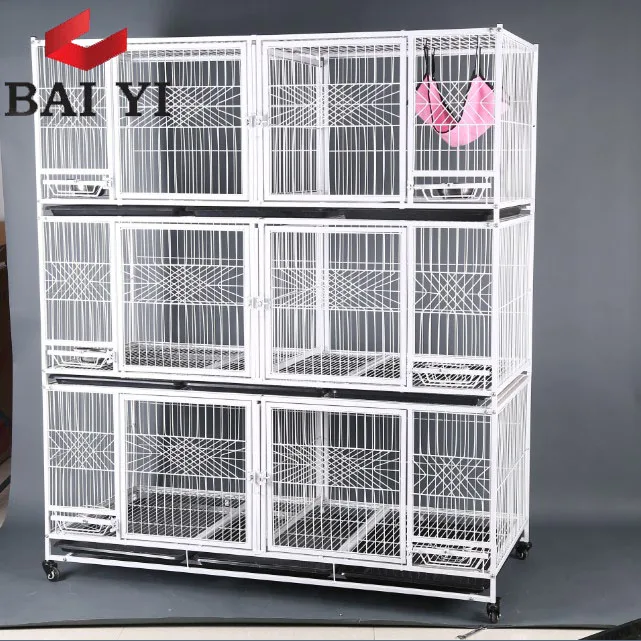 Large Discount Wholesale 3 tiers Wire Cat TransparentShow Cage in Malaysia Vietnam