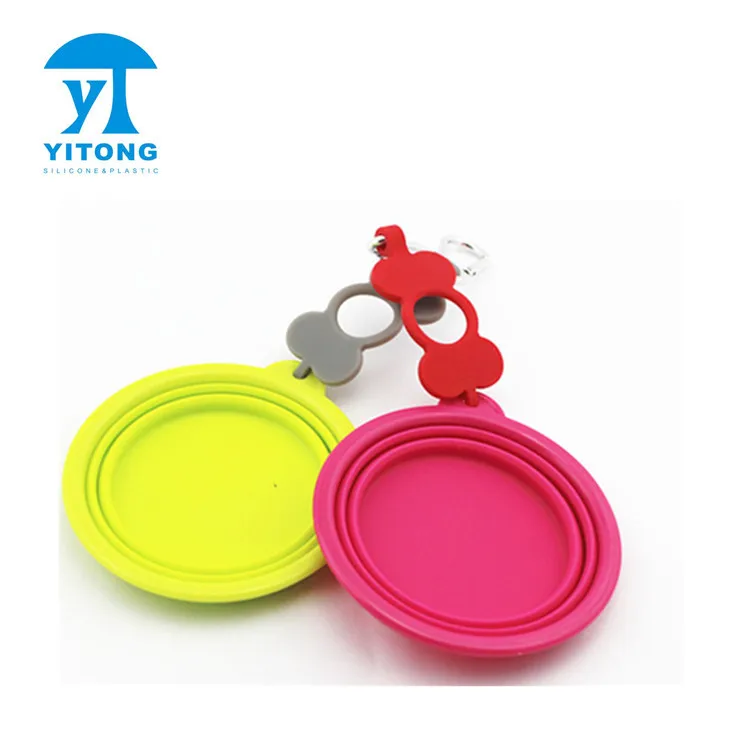 Силиконовые Складной Собака питьевой Складная миска собака медленная подача чаша для путешествий с собакой