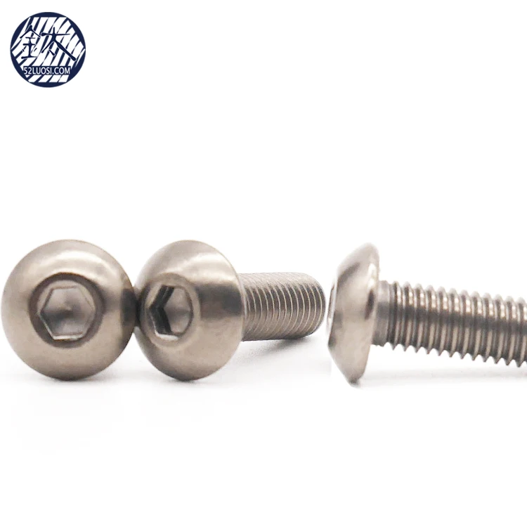 gr2 gr5 3mm 4mm 5mm titanium Hex Socket Pan Head metric screws