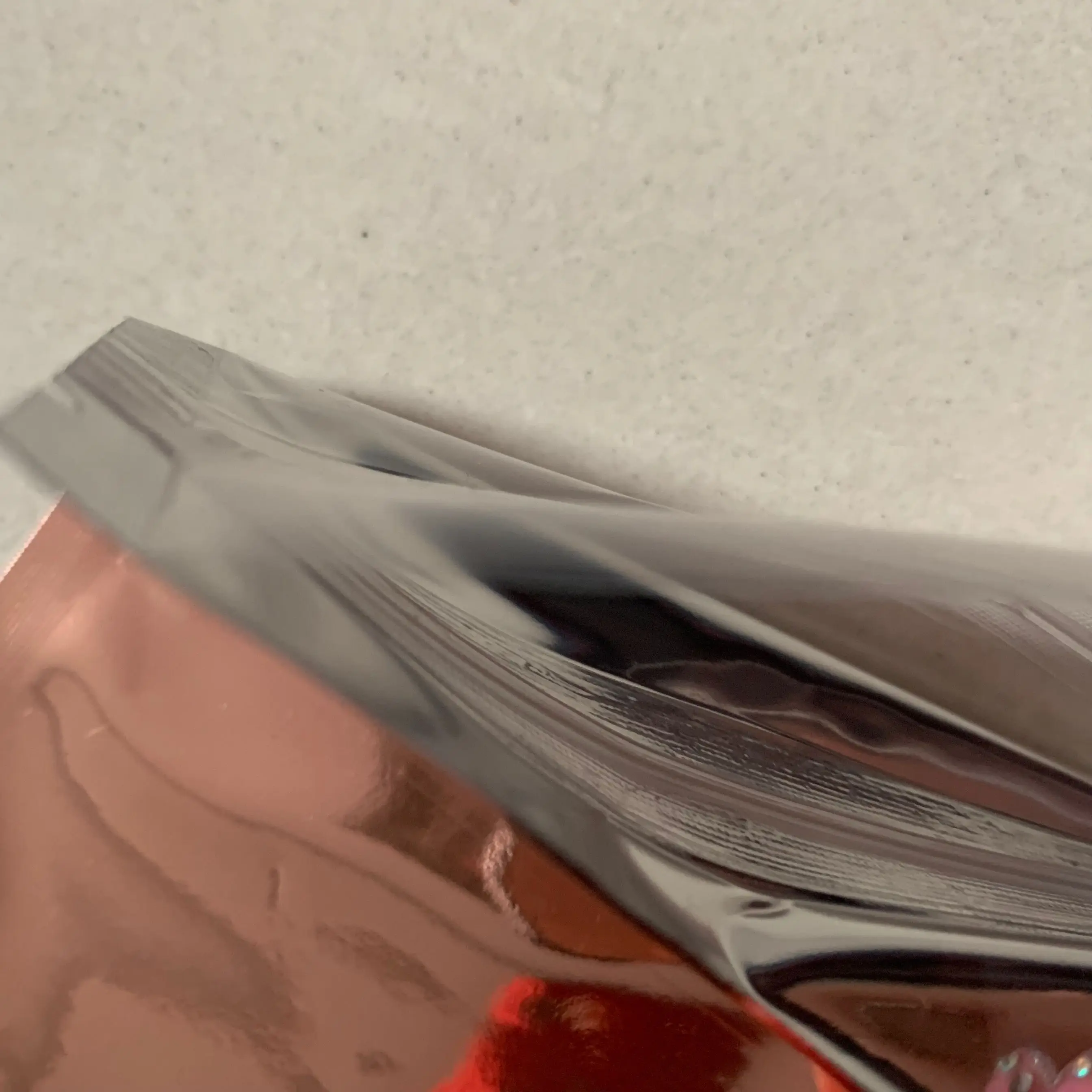 
Custom rose gold color packaging plastic ziplock bag 