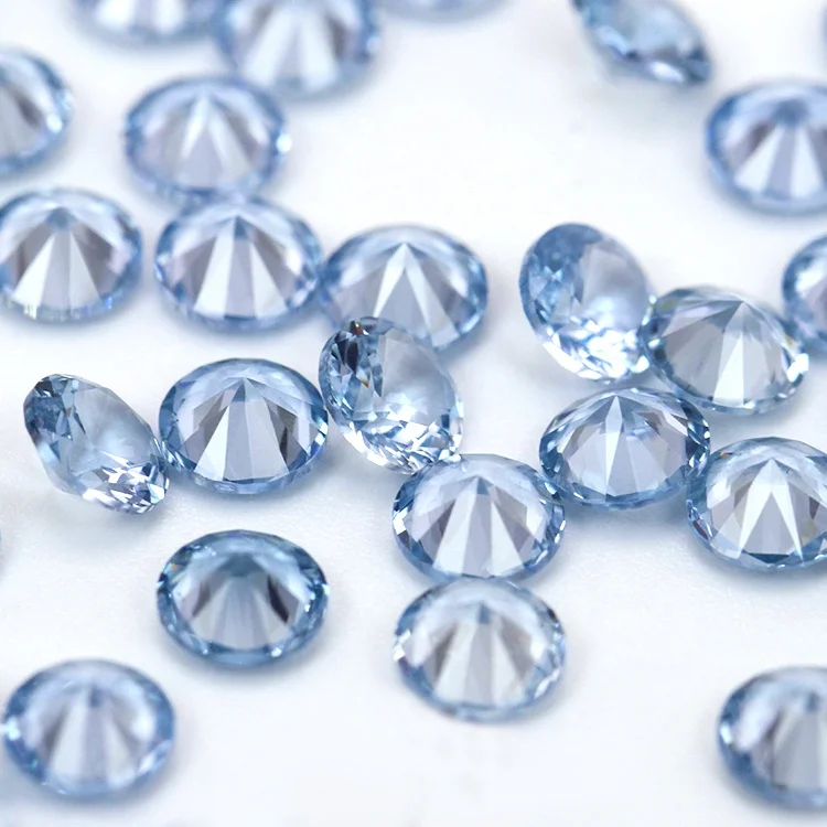 1000pcs/pack 106# light aquamarine blue spinel 1-3mm loose gemstone round synthetic spinel