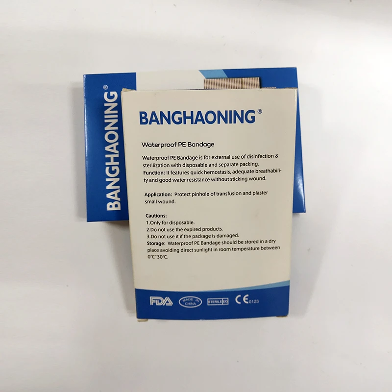 ISO  CE Surgical PE waterproof printed pot wound plaster Adhesive Bandage