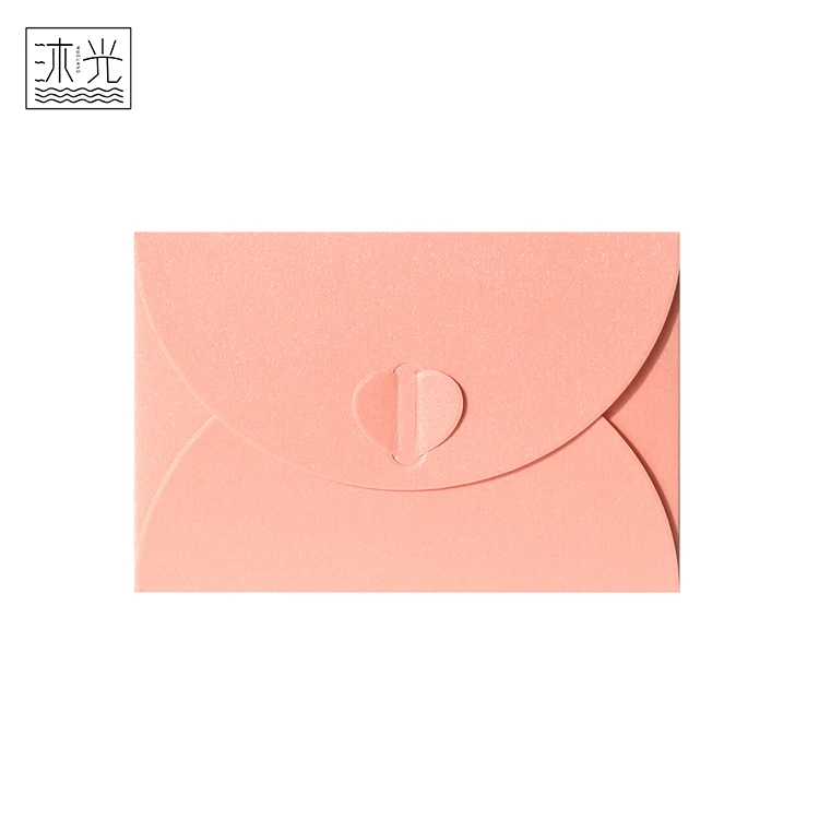 
Recycled Kraft Multi Color Paper Mini Gift Card Packaging Envelope With Heart Button Closure 