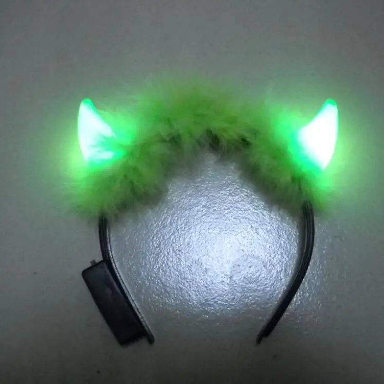 Flashing Led Devil Horn Headband For Party Decoration Led Small Horn Headwear