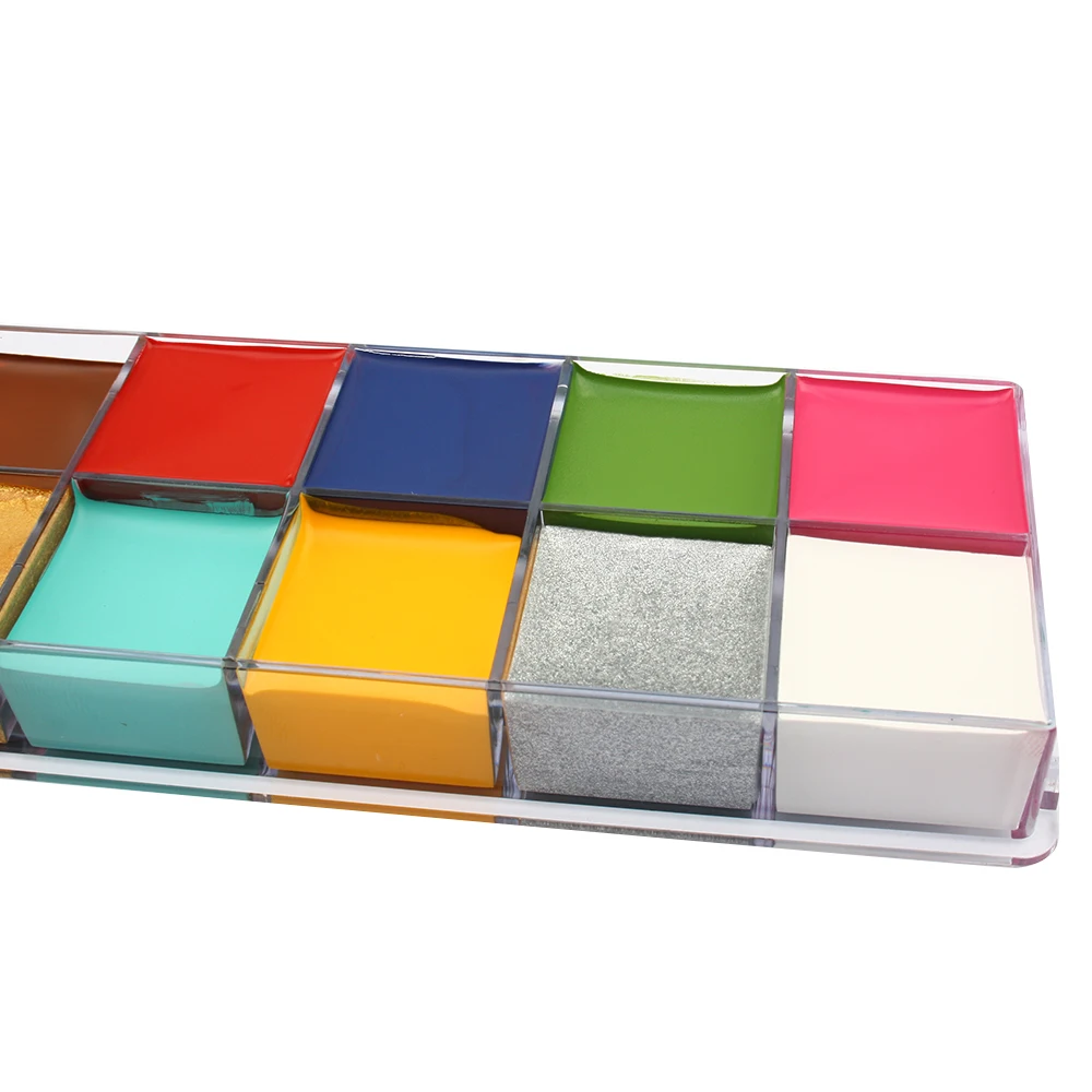 12 Colors Face Paint Palette