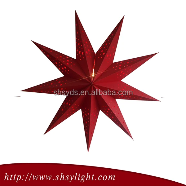 India Style  Christmas  Decoration Purple Paper Star Hanging Lanterns Ceiling Light