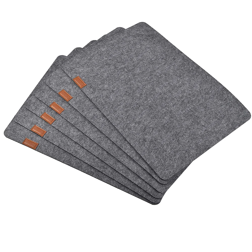 
felt woven placemats set of 6pcs table mats non slip heat resistant placemats wool felt placemat 