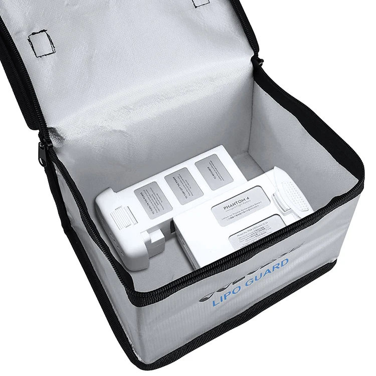 
Fireproof Explosionproof Lipo Safe Bag for Lipo Battery Storage and Charging , Large Space Highly Sturdy Double Zipper Lipo Batt 