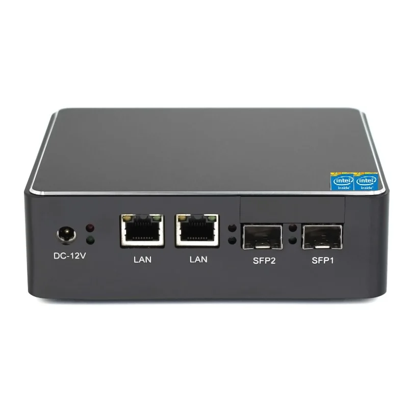 
j1900 2lan 2sfp ports mini pc with pci express slot wifi bt fanless barebone 