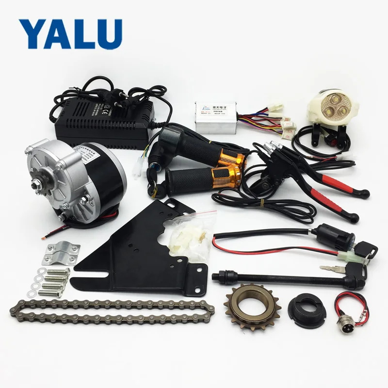 MY1016Z 36V 250W DC Brushed Drive Motor Electric Motorcycle Motor PMDC Motor Kit with Speed Controller E-Motorcycle  Dirt Bike