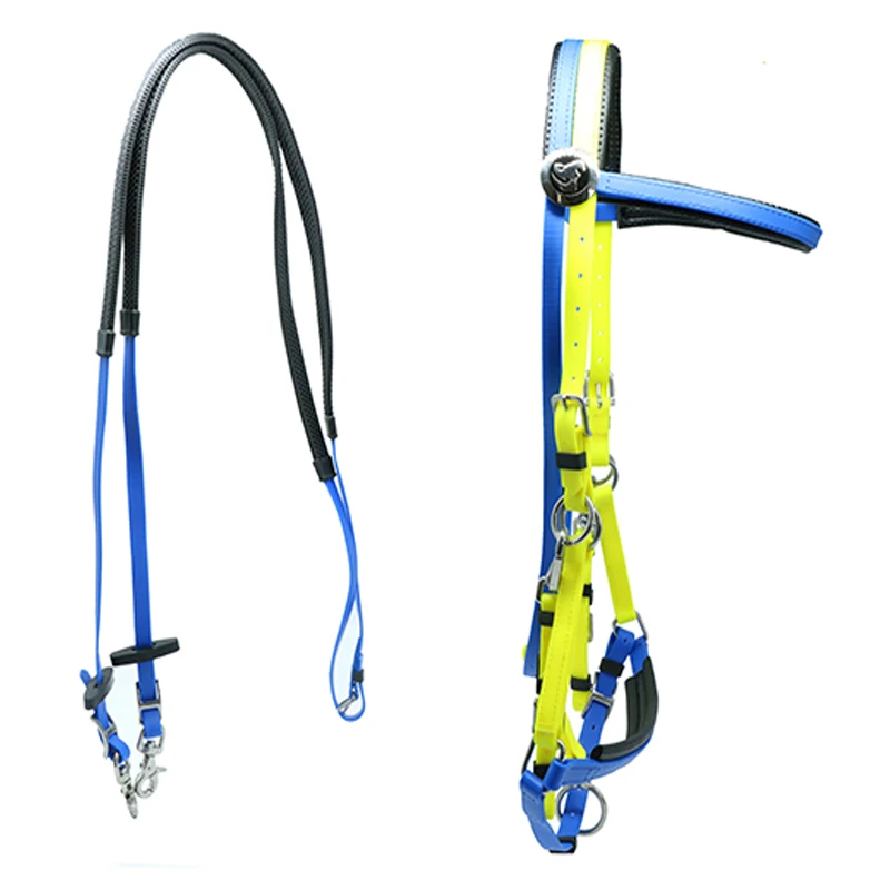 Arabian Horse Bridle Synthetic Saddle Halter TPU Coated Nylon Webbing Brass Hardware English Style English Saddle Leather Halter