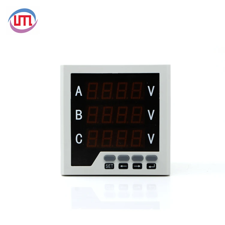 2018 Горячая продажа 3 фазы Напряжение метр 72*72 вольтметр Питание 220 в метр для продажи