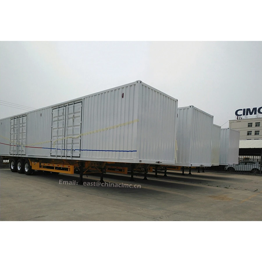 Side curtain type 45ft box semi trailer for sale shipping container twist lock s shape hooks heavy duty truck parts