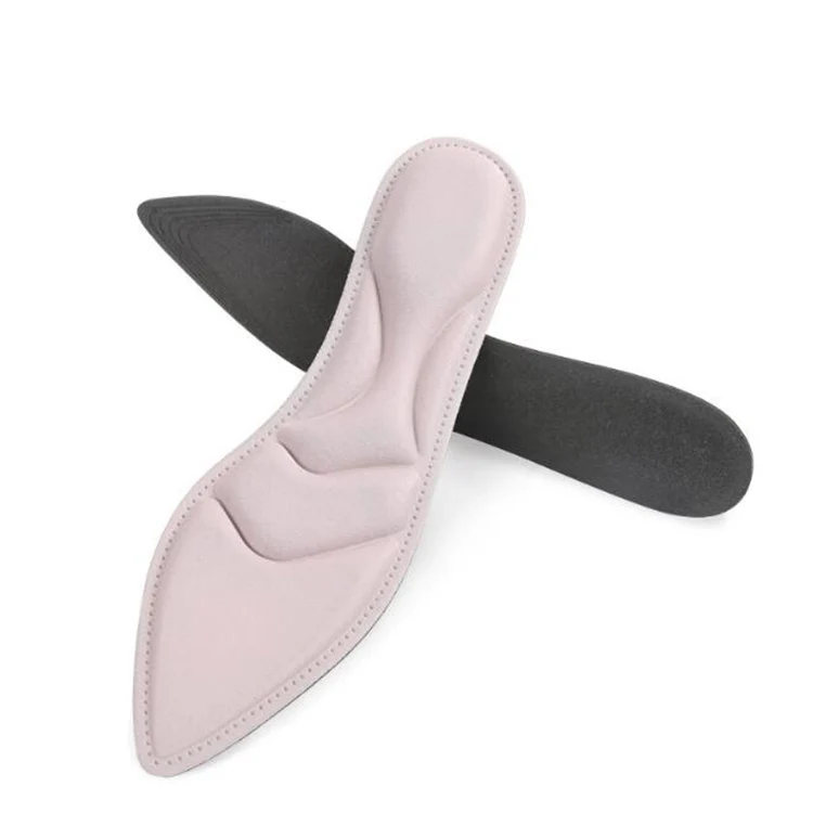 2019 New Design Breathable  4D Massaging Insole Memory Foam Insoles Pointy Women High Heel shoe Insole for Shock Absorption