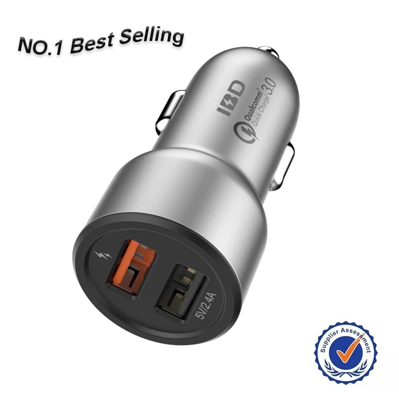 смарт мобильный телефон Электрический Dual Usb батарея автомобильное зарядное устройство Quick Charge 3,0 2.4A 4.2A 2 в 1