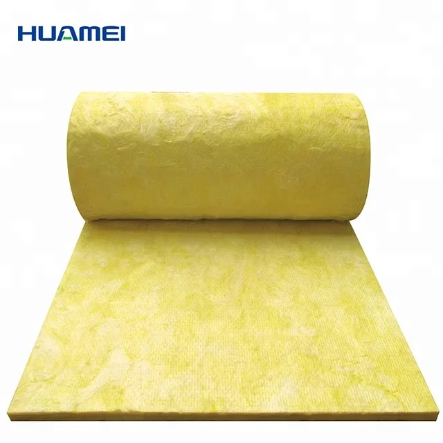 
Huamei Fiber Glass Wool Blanket Insulation For Prefab House Material 