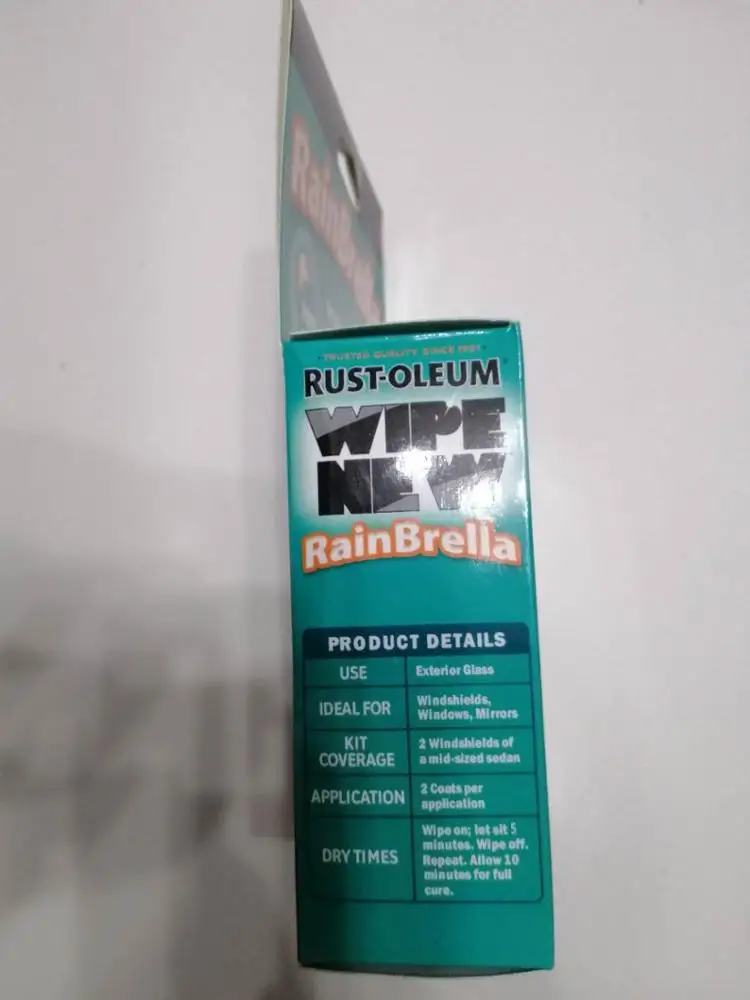 
New Rust-Oleum Rainbrella Windshield Rain Repellent Wipes For Your Car 