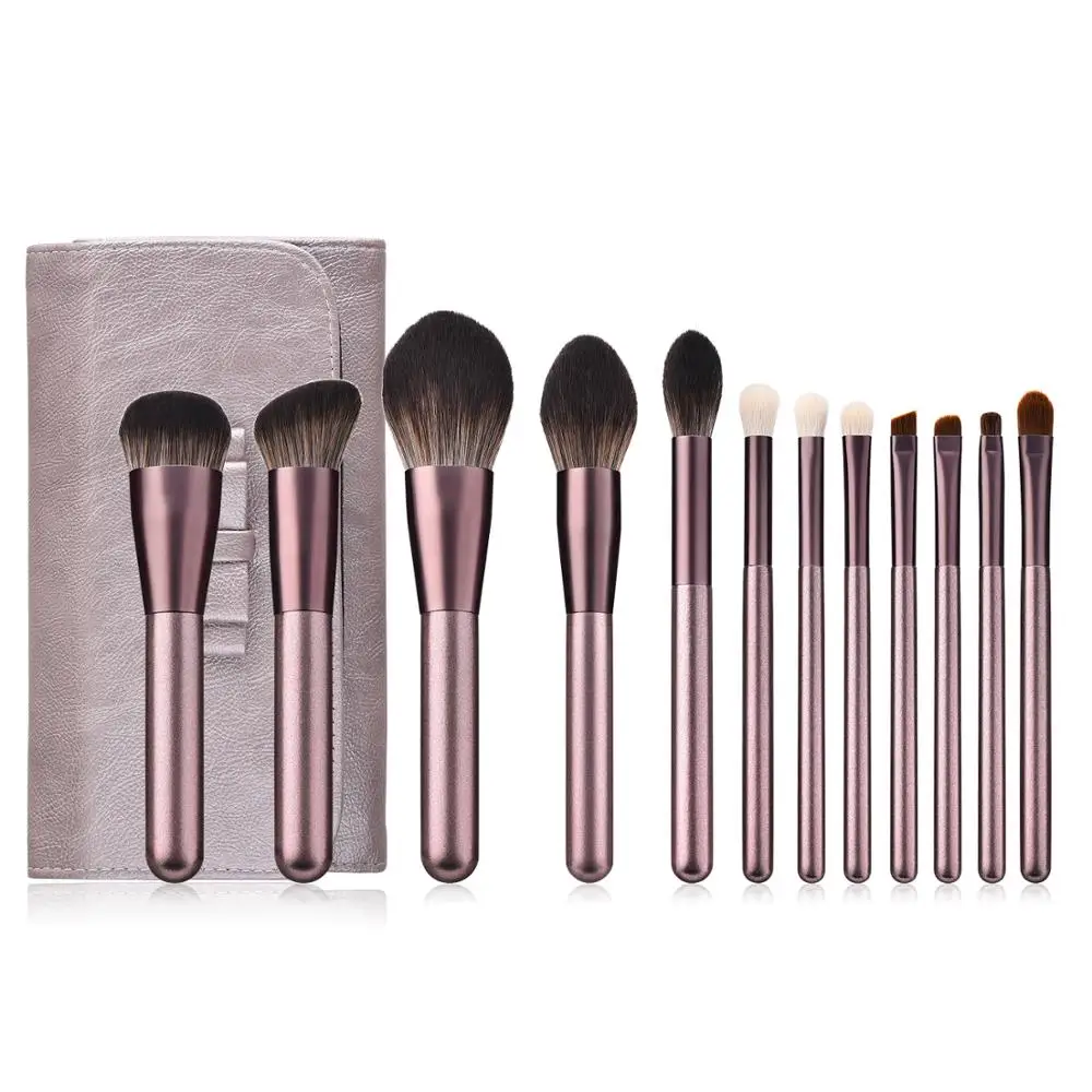 High Quality Makeup Brush Set 12 pcs Brush Make Up Set Makeup Professional Brush Set Sample With Cosmetic Bag
