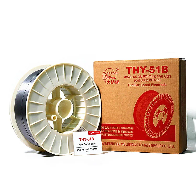 Factory directly sale high deposition efficiency E71t-1C THY-51B flux cored welding wire 0.8-1.6mm
