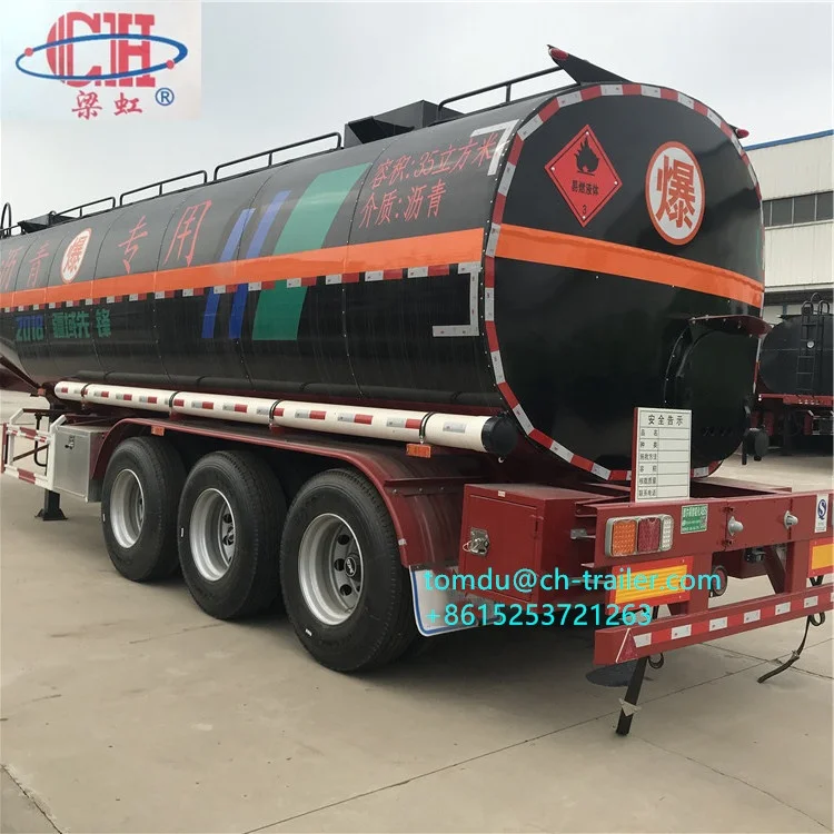 Popular Changhong Trailer 35m3 Bitumen 3 axle Tanker trailer for sale
