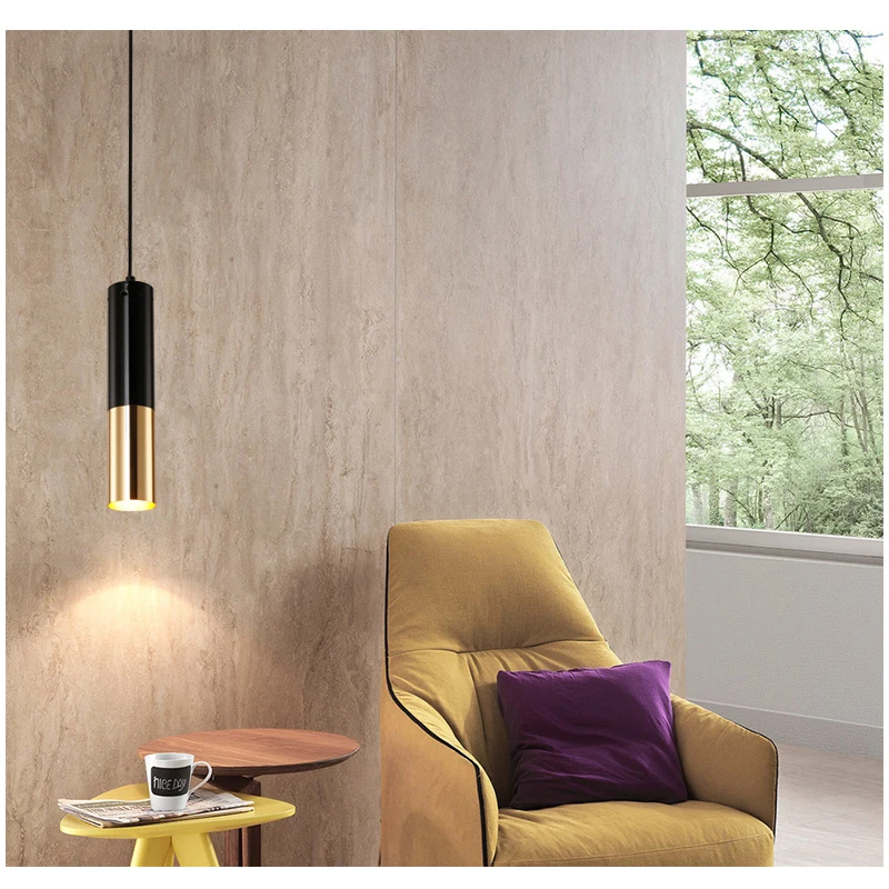 Modern nordic kitchen island single led pendant light bronze