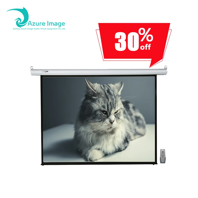 Заводская цена 120 Digonal 16:9 соотношение автоматический матовый белый домашний кинотеатр моторизованный проектор экран