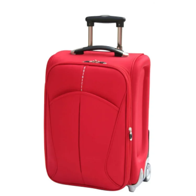 Fashion beautiful trolley suitcase trolley soft case luggage set for 4 wheels