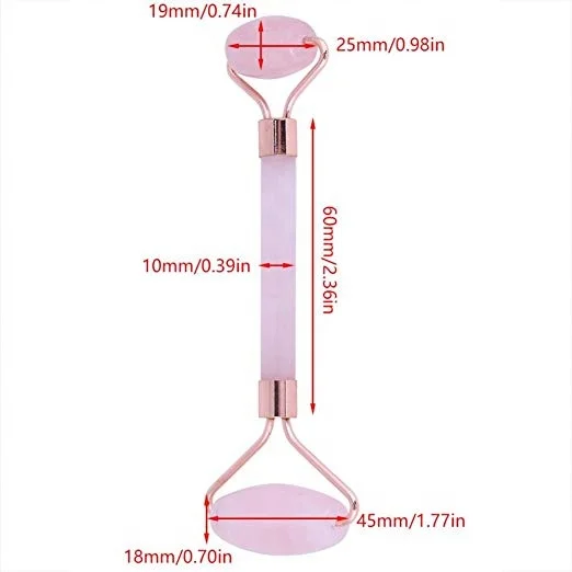 Rose Quartz Face Roller, Facial Rolling Massager, Face Massage Roller Sets
