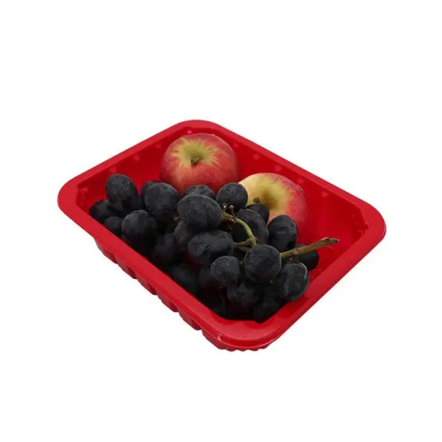 Custom Clear Fruit Punnet Disposable PET Plastic Strawberry Clamshell Packaging Box