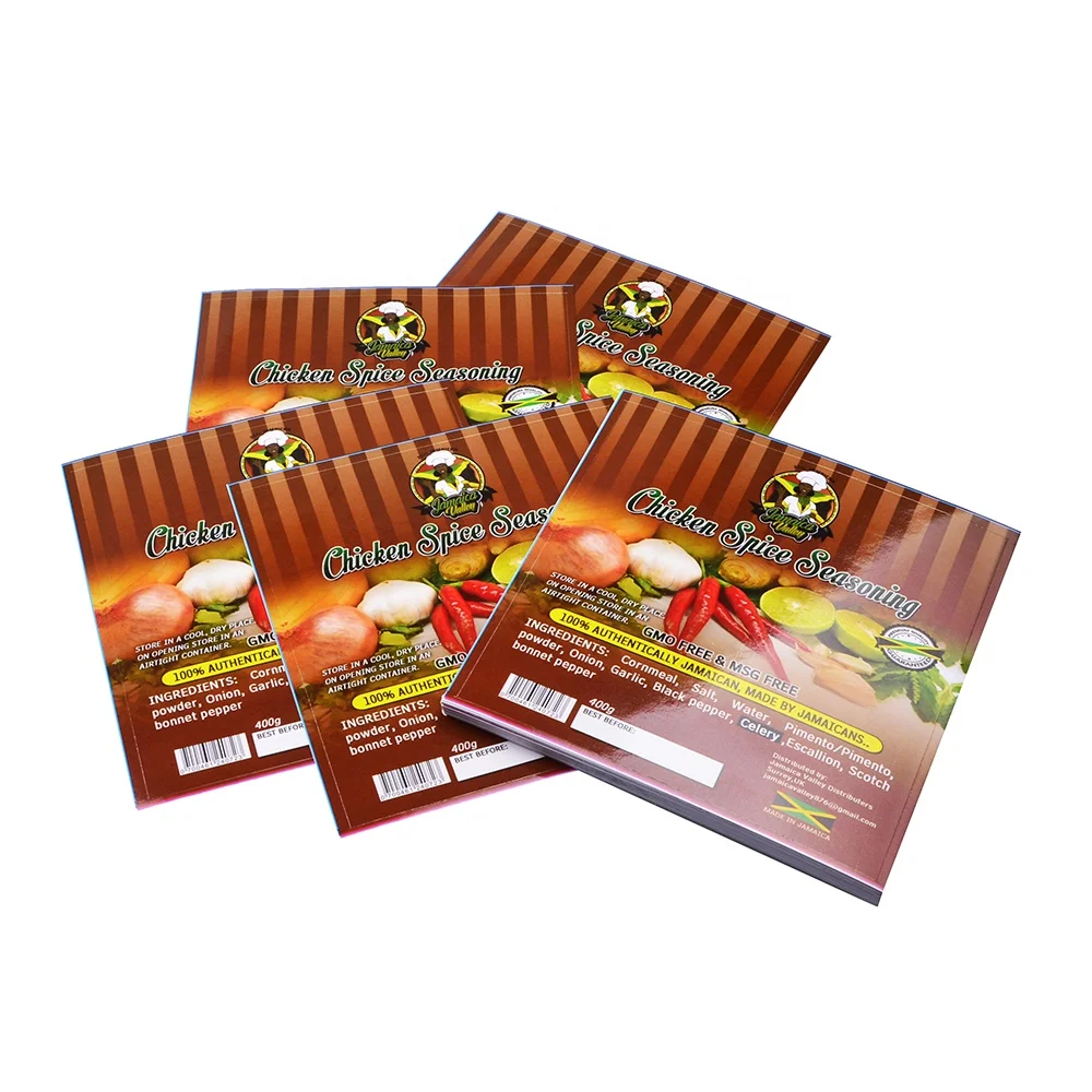 Glossy coated adhesive paper Cerasee 24 herbal tea bags packaging label sticker customized