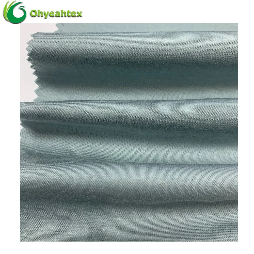 Single/Double Jersey  knitted Mercerized 100% Cotton T-Shirt Fabric For Clothing