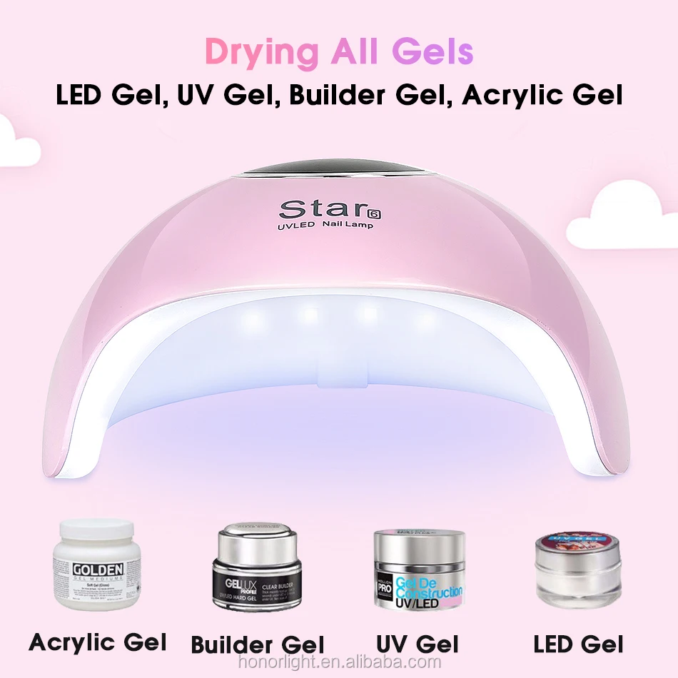 
star6 nail dryer uv lamp 24w uv led nail lamp art machine gel polish dryer 