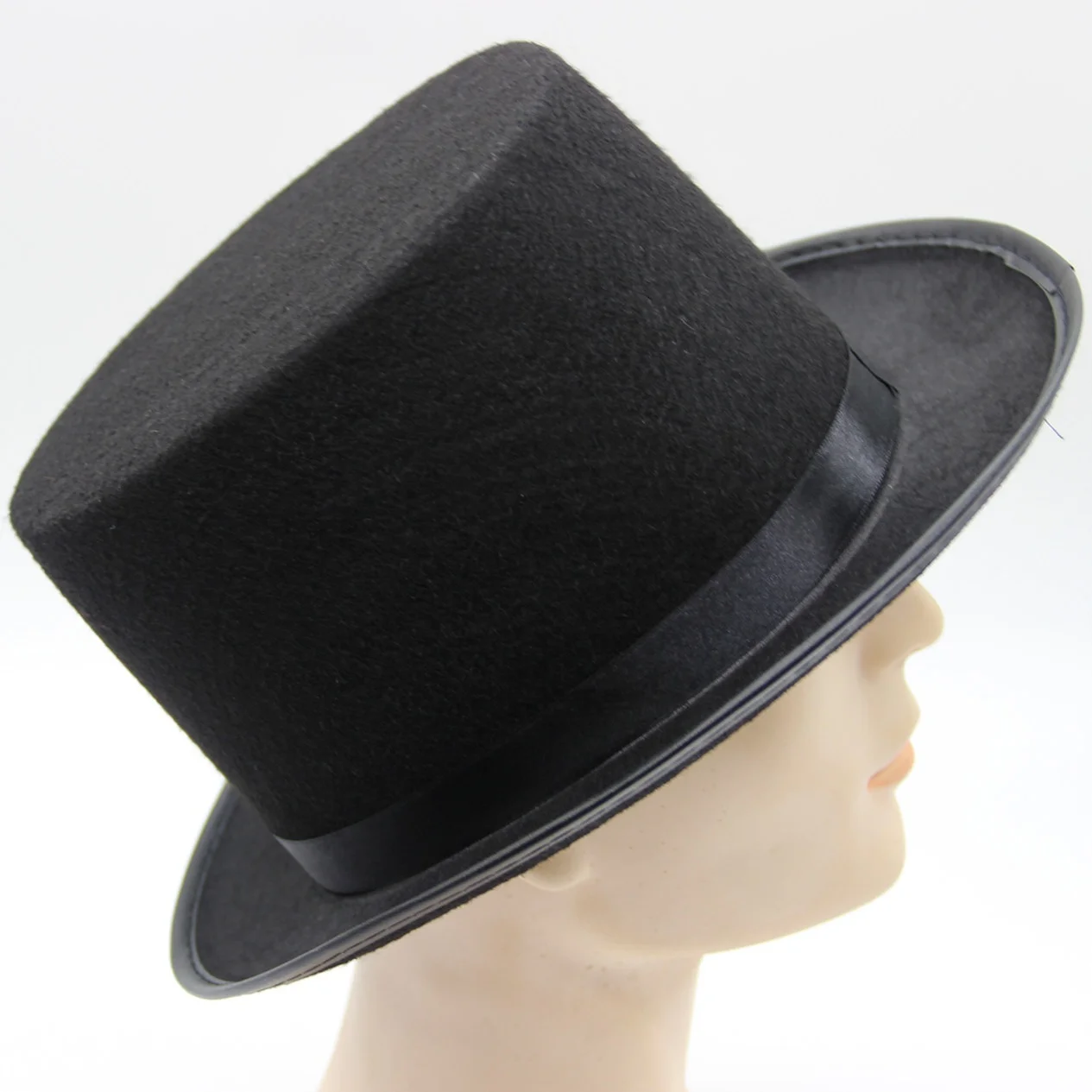 factory supply promotional black holiday party show hat Lincoln top hat with band