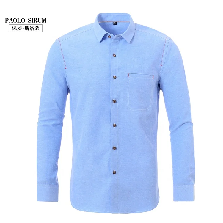 
Custom men fitness exford cotton fabric long sleeve dress shirts with logos 