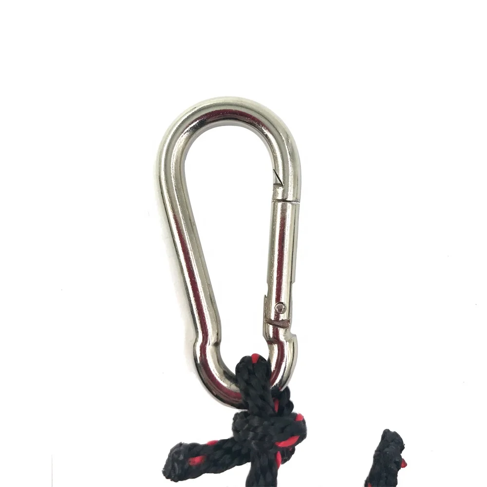 1/8 Inch 6-feet rope ratchet tie downs with reinforced steel carabiner clip, 75lbs 34kgs