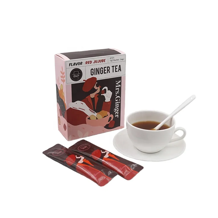 Chinese factory supplier instant ginger tea healthy organic red date ginger tea powder